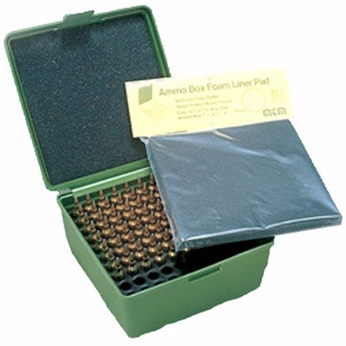 Der AMMO BOX FOAM LINER von MTM CASE-GARD hält deine nachgeladenen Patronen sicher und ordentlich, schützt die Geschossköpfe und verhindert das Klappern.