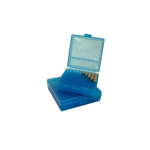 Die FLIP TOP PISTOL AMMO BOX von MTM CASE-GARD bietet Platz für 100 Patronen, ist stapelbar, kratzfest und hat eine 25-jährige Garantie auf den Snap-Lok-Verschluss.