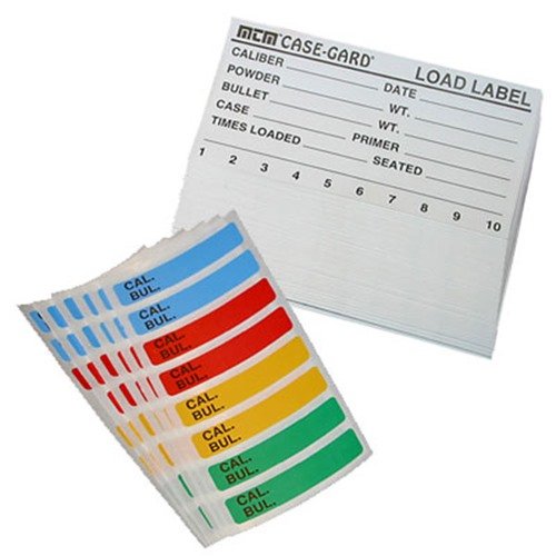 Mit den LOAD LABELS von MTM CASE-GARD behältst du den Überblick über deine Ladungen in jeder Munitionskiste. 50 Etiketten und 48 farbige Aufkleber helfen dir, alles zu organisieren.