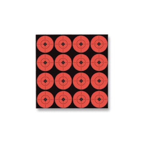 Die selbstklebenden, fluoreszierenden Zielpunkte in leuchtendem Orange mit schwarzem Diamantzentrum und Fadenkreuzlinien bieten hohe Sichtbarkeit und sind ideal zum Einschießen von Gewehren.