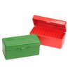 Die FLIP TOP RIFLE AMMO BOX von MTM CASE-GARD bietet Schutz durch einen Snap-Lock-Verschluss, eine robuste Bauweise und eine praktische Beschriftung für deine Munition.