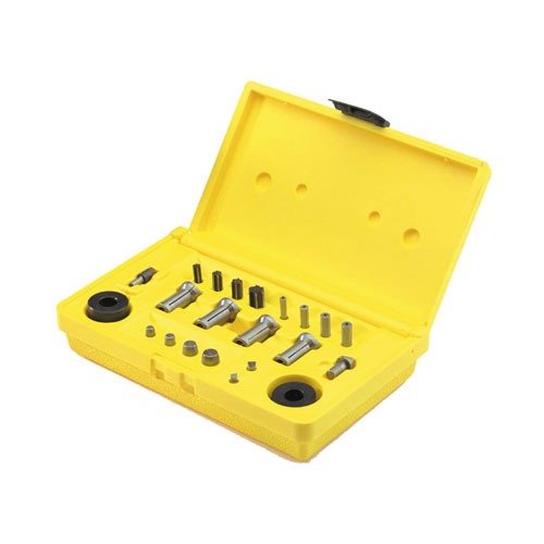Dieser robuste, geformte Kunststoffkoffer bietet Platz für 4 Collets, 4 Case Trimmer Pilots, 4 Neck Turning Pilots und mehr – perfekt für deine Werkstatt!
