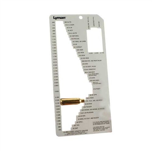 Mit dem Lyman E-ZEE Case Gauge II misst du einfach die Hülsenlänge von über 70 gängigen Gewehr- und Pistolenhülsen, schnell und präzise.