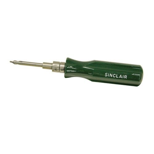 Der Sinclair Piloted Flash Hole Deburring Tool sorgt für saubere Schnitte und lässt sich einfach auf verschiedene Kaliber von 22 bis 45 wechseln.