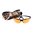 PYRAMEX Schießbrille, Bernstein/Blau/Bronze/Klar/Orange, BLK