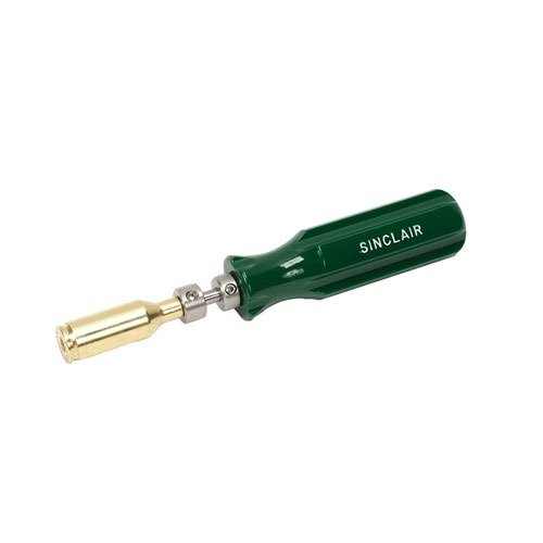 Das 17/20 Caliber piloted Flashhole Deburring Tool sorgt für gleichmäßige Kammer-Tiefen durch Edelstahl-Nackenpiloten, perfekt für präzise Munition. Piloten separat erhältlich.