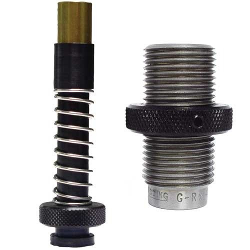 Die CARBIDE GRX PUSH THRU SIZE DIE entfernt zuverlässig Bulges an der Hülsenbasis von 40 S&W, sodass deine Hülsen wieder einsatzbereit sind.