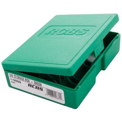 Die RCBS Green Die Box bietet eine praktische Aufbewahrung für deine Ladewerkzeuge, schützt sie vor Beschädigungen und sorgt für Ordnung in deiner Werkstatt.