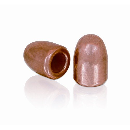 Die PLATED 45 CALIBER 185GR HOLLOW BASE ROUND NOSE Geschosse bieten 100% Kupferbeschichtung, reduzieren Bleiausstoß und sind kostengünstiger als Mantelgeschosse.
