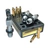Das Redding Premium Deluxe Die Set für 300 Win Mag bietet dir präzises Nachladen mit einem Carbide Size Button und einem Bullet Micrometer für optimale Anpassungen.