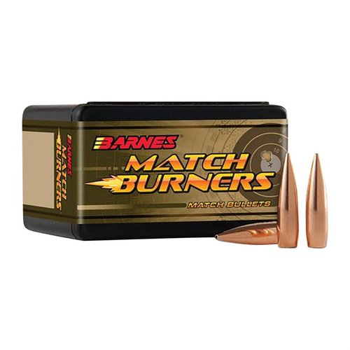 Die Barnes Match Burner 6mm (0.243") 105gr Hollow Point BT Geschosse bieten präzise Leistung zu einem erschwinglichen Preis – ideal für Wettkämpfe und Freizeit.