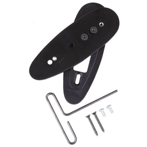Der SHOTGUN THROUGH-THE-PAD STOCK ADJUSTER ermöglicht schnelle und präzise Anpassungen deiner Waffe mit 1-7/16" vertikaler Verstellung und 40º Neigung.