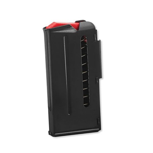 Das Savage Model 93 Magazin aus blued steel fasst 10 Patronen und ist perfekt für .22 WMR und .17 HMR Kaliber. Ideal für präzises Schießen!