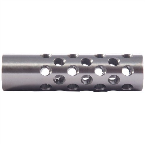 Der #2 Muzzle Brake 22 Kaliber reduziert Rückstoß und Mündungserhebung mit 42 Ports für optimale Kontrolle. Erforderlich: Gunsmithing.