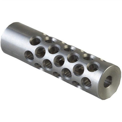 Der #2 Muzzle Brake 22 Kaliber von SHREWD reduziert Rückstoß und Mündungshochgang dank 42 Ports für maximale Kontrolle. Gunsmithing erforderlich.