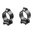1" niedrige Satinblau-Ringe