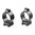 1" niedrige Satinblau-Ringe
