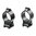 1" hohe Satinblau-Ringe