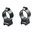1" hohe Satinblau-Ringe