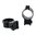 1" hohe Satinblau-Ringe