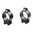1" LOW (0.35") 11MM SCHWALBENSCHWANZ-MONTAGERINGE, SCHWARZ