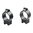 1" LOW (0.35") 11MM SCHWALBENSCHWANZ-MONTAGERINGE, SCHWARZ