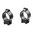 1" niedrig (0,35") 11 mm CZ‑Ringe, schwarz