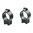 1" niedrig (0,35") 11 mm CZ‑Ringe, schwarz