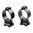 30 mm X-HIGH mattblaue Ringe