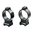30 mm X-HIGH mattblaue Ringe