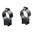 1" HIGH (0,60") 11MM CZ-Ringe, schwarz