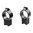 1" HIGH (0,60") 11MM CZ-Ringe, schwarz