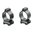 1" niedrige mattblaue Ringe