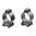 1" niedrige mattblaue Ringe