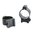 1" niedrige mattblaue Ringe