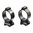 30-mm hohe, mattblaue Ringe