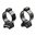 30-mm hohe, mattblaue Ringe