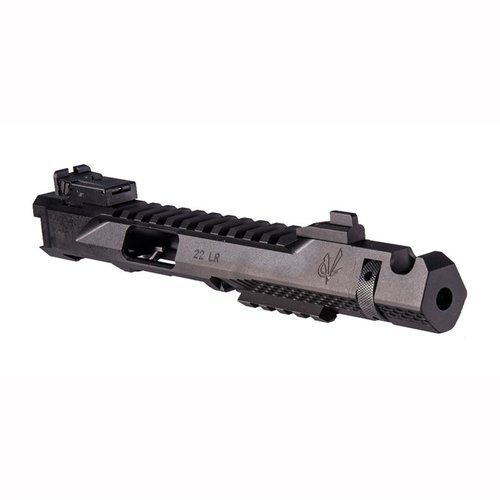 Das Volquartsen LLV Competition Upper verwandelt deine Ruger® Mark IV™ in eine präzise .22 Target-Pistole mit einem 4,5" Lauf und anpassbaren Zielvisierungen.