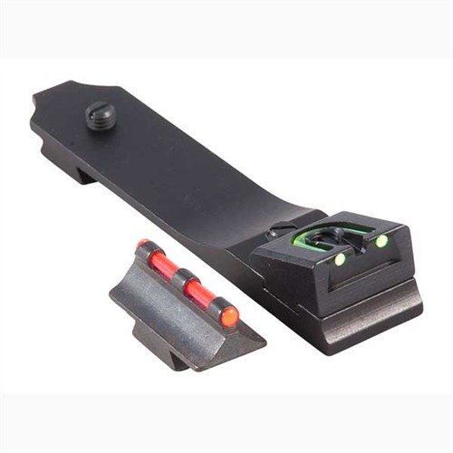 Die SHOTGUN FIRE SIGHT SETS bieten eine leuchtend rote Frontvisierung und eine verstellbare U-Nott-Visierung mit grünen Punkten für präzise Zielausrichtung.