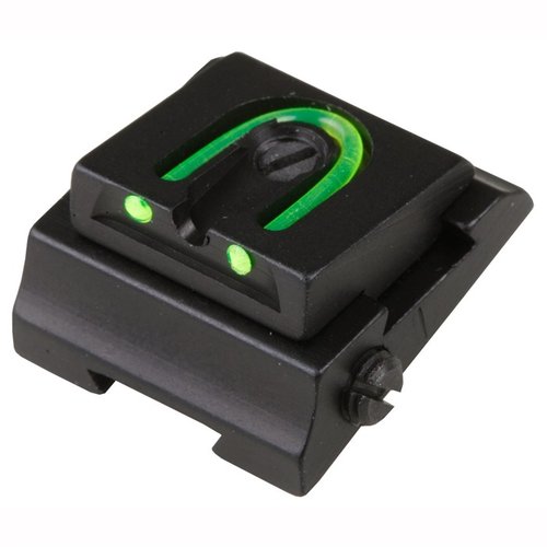 Die RIFLE 3/16" WGOS Rear Sight bietet eine präzise 3-Punkt-Anzeige mit grünen Fiber Optic Dots für schnelle Zielerfassung bei allen Lichtverhältnissen.