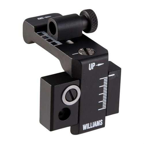 Der FP-94/36 FOOLPROOF RECEIVER REAR SIGHT bietet präzise micrometer Einstellungen, störungsfreies Sichtfeld und passt auf standardmäßig gebohrte Gewehre.