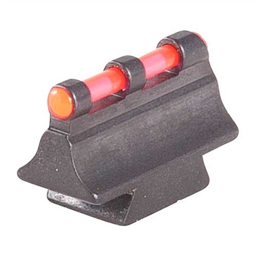Die RIFLE FIBER OPTIC 375N Frontsicht bietet einfache Montage, hervorragende Sichtbarkeit dank Lichtsammlung und leuchtenden roten Perlen, selbst bei Sonnenlicht.