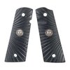 Die 1911 G10 Griffe von Wilson Combat bieten robustes G10, ein einzigartiges Starburst-Design, sind für beidseitige Sicherheit geschnitten und haben eine praktische Magazinfreigabe.