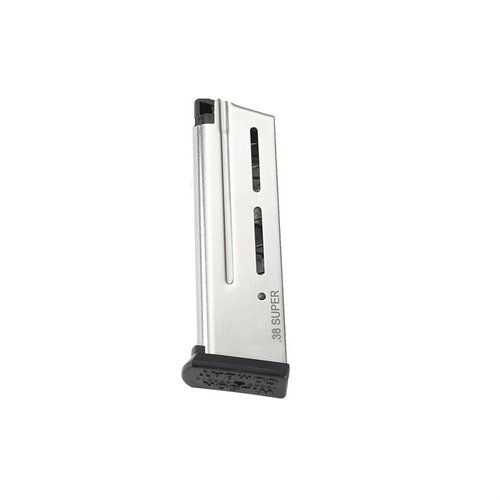 Das 1911 Elite Tactical Magazin bietet 10 Schuss Kapazität, hervorragende Fütterung, einen stabilen Edelstahl-Tube und eine einfach zu reinigende Basisplatte.
