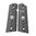 Full-Size G10-Griffe, grau/schwarz, aggressives Starburst, flach