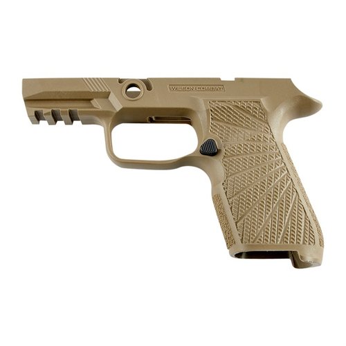 Verbessere dein Schießerlebnis mit dem WCP320 Grip-Modul für die SIG SAUER P320 X-Compact: bessere Kontrolle, ergonomisches Design und verbesserte Griffigkeit.