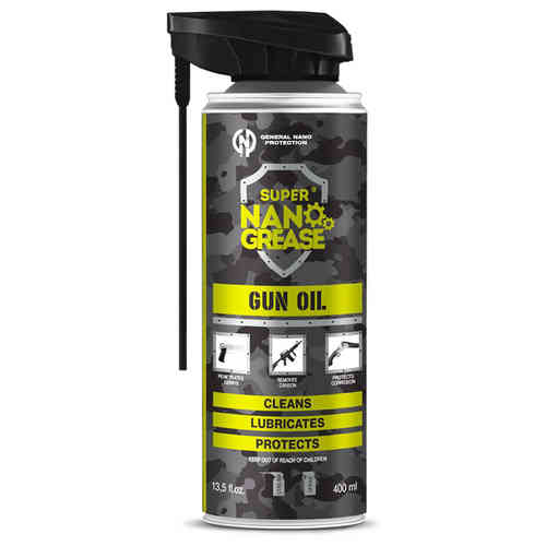 Das GENERAL NANO PROTECTION GUN OIL (AEROSOL) 400ml bietet hervorragenden Schutz, reduziert Reibung und sorgt für eine langfristige Pflege deiner Waffe.