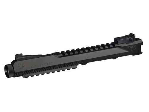 Das MK IV LLV-4 6" Competition Upper mit Target Sights ist aus anodisiertem Aluminium gefertigt, bietet Präzision und Langlebigkeit für dein Schießerlebnis.