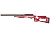 Superlite, 22 LR, roter leichter Daumenlochschaft, Aluminium-Forward-Blow-Compensator